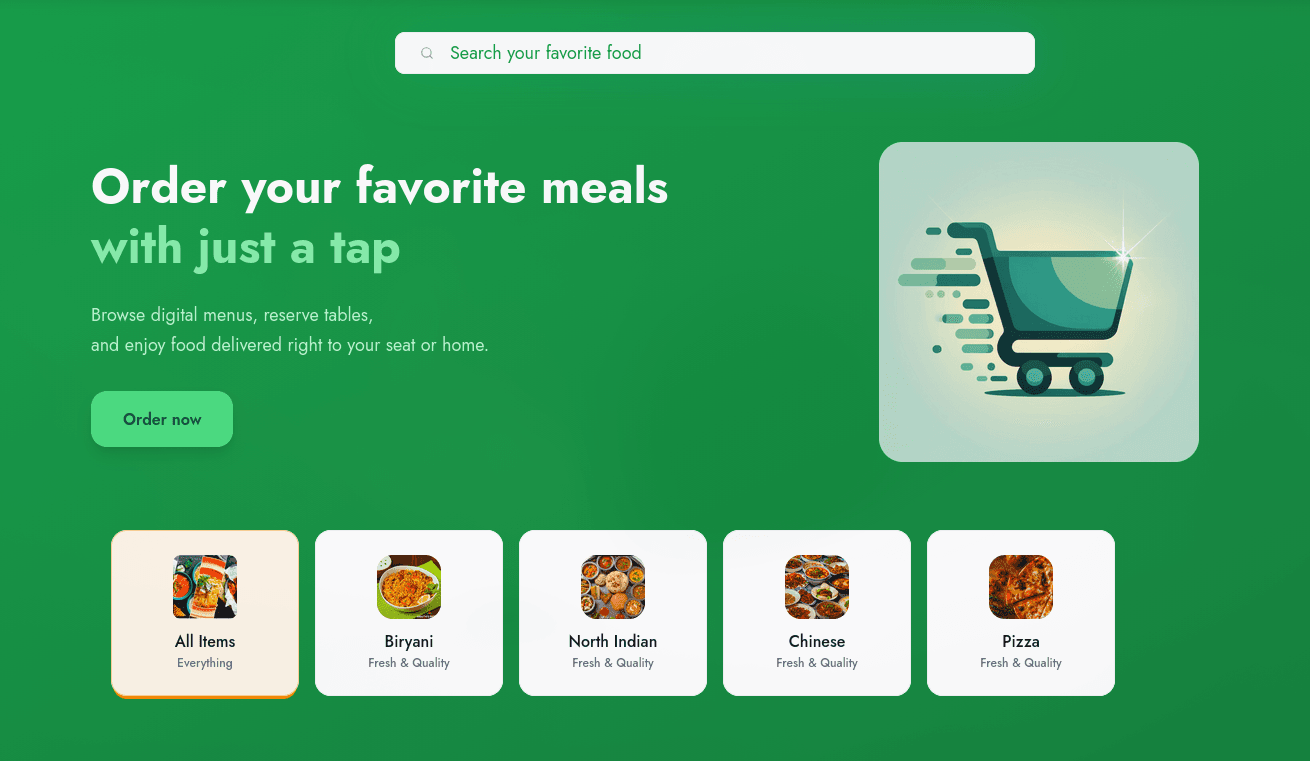 Digital Menu & Table Orders